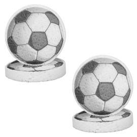 4pcs Soccer Wood Pulp Sponges, Durable Football Inspired Sponges, Soccer Gift, Fun and Quirky Kitchen Accessory for Kitchen Washing Up Dishes Bathroom Cleaning Items