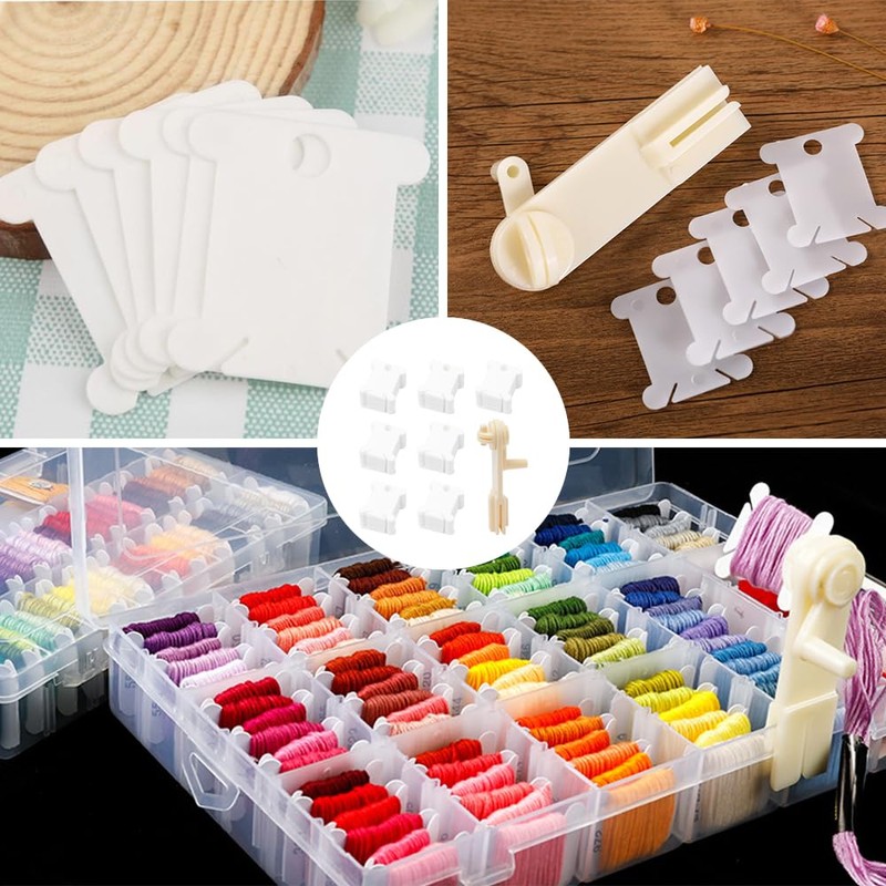 Neikafan Pack of 240 Embroidery Thread Storage Embroidery Thread Bobbins