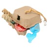 Bird Foraging Box Toys Fun Colorful Shredding Paper Sola Wood