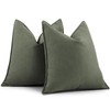 ZWJD Army Green Pillow Covers 18x18 Set of 2 Chenille