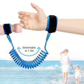2 m Anti-lost Wrist Belt Lead for Children, Children Anti-Lost Wrist Belt, Elastic Wire Rope Safety Lead for Baby and Toddler (Blue)