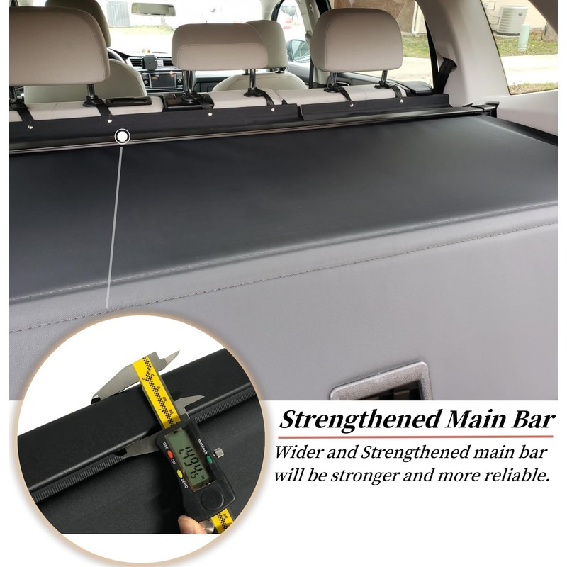 VESUL Retractable Trunk Cargo Cover Compatible with Volkswagen VW Tiguan