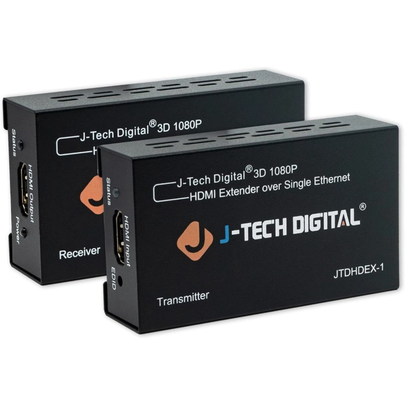 J-Tech Digital HDMI Extender over cat5e/6 1080P@165ft 50m HDMI Balun
