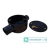 Black 20mm PVC Conduit Box 2 Way Through Terminal Box