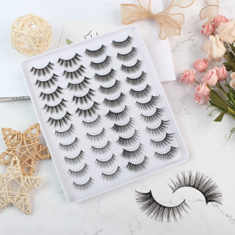 Oreola 3D False Eyelashes Natural Look Artificial Eyelashes, Lightweight, Reusable,
