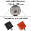 amavoler 12V 2Pin Flasher Relay Speed Adjustable Indicators LED Light