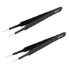 Aoje-Link ESD-13 Professional Anti-Static Precision Technology Tweezers, Non-magnetic Flat and