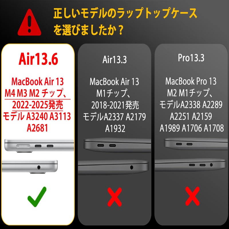 EooCoo [MacBook Air 13 Inch M3 M2 Case, Ultra Thin