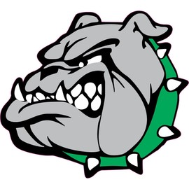 StickerTalk Bulldog Mascot Vinyl Sticker, 5 inches by 4.5 inches