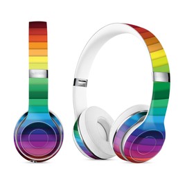 DesignSkinz - Compatible with Beats Studio Pro - Skin Decal Protective Scratch Resistant Vinyl Wrap - Rainbow Striped