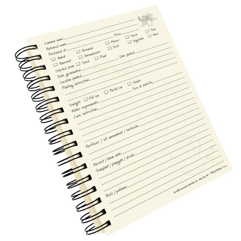 Write it Down series by Journals Unlimited, Guided Journal, Gardening,