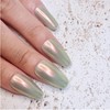 Sunset Beam Powder Handmade Nail Tip - Petit Round /