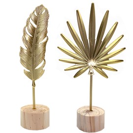 DHER Decorative Stand Flower Decorative Metal Blossom Pack of 2 Iron Flower Ornament, Creative Home Crafts Metal Flower Decorations, Craft Supplies Decorative Dining Table Decorations Spring