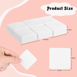 Nynkyon 300 PCS Lint-Free Nail Wipes Professional Use Gel Removal Soft Pads for Manicure, Absorbent Remover Wipes Meltblown, Nail Art Tool Cleaning for Nails (White)