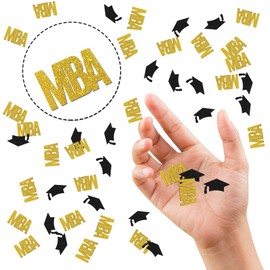 Conqrats MBA Confetti Glitter, MBA Graduation Table Decor, Conqrats Grad Paper Scatter, High School College MBA Graduation Party Table Decorations, 120pcs