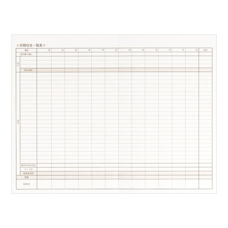 DESIGNPHIL Midori 12266006 Household Account Book, A5 Month + Weekly