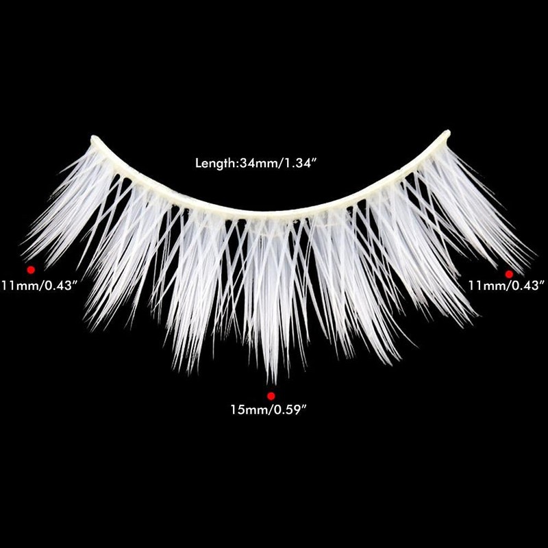 White False Eyelashes, Eye Lashes, Cosplay Makeup False Eyelashes Masquerade