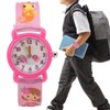 Children Watch Cartoon Pattern Waterproof PVC Strap Quartz Children WatchPink