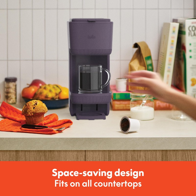 BELLA Single Serve Coffee Maker, K Cup & Coffee Ground