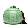 SILINE Genuine Longquan Celadon Airtight Container 20 oz/600ml,Green Porcelain Loose