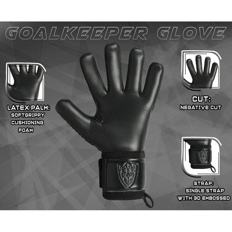 Keeperking Goalkeeper Gloves Children Youth Adults Football Gloves without Fingersave