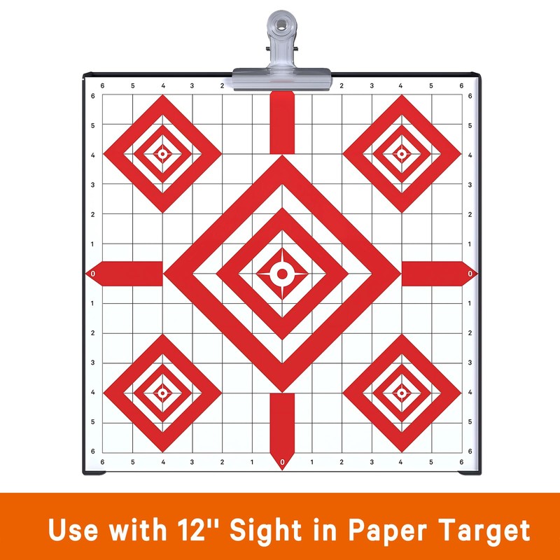 Aimax Outdoor Resetting Shooting Targets Trap with 12pcs Paper Targets,