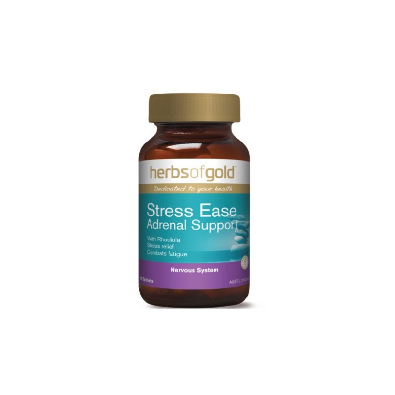 Herbs of Gold Stress Ease Adrenal Support 60tabs Complex