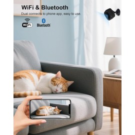 AOBOCAM 1080P HD Mini Camera for Indoor Security with App Control Motion Detection & Night Vision Wireless WiFi Rechargeable Pet Camera for Home/Office 24/7 Cycle Save