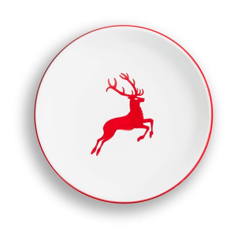 GMUNDNER KERAMIK Dessert Plate, Diameter 20 cm, Ruby Red Stag,