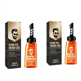 Haarstyling Gel mit Kamm für Männer,Haargel mit Kamm,Haarstyling Gel für Männer,Haarwachs zum Modellieren der Haare und Natürliches Stylen der Haare,Langanhaltendes,100ml,2pc