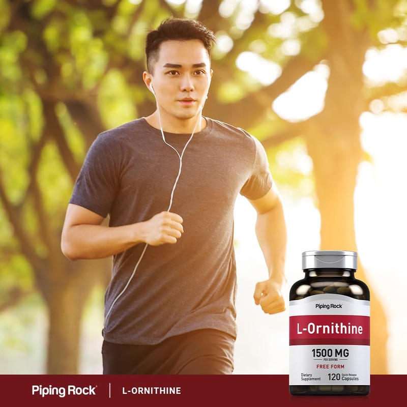 Piping Rock L-Ornithine Supplement | 1500 mg | 120 Capsules