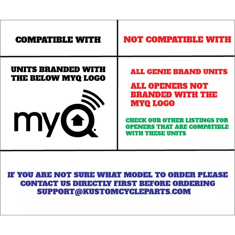 Kustom Cycle Parts Switch Panel Garage Door Opener For 14