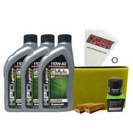 Cyclemax Full Synthetic Tune Up Kit with Spark Plugs compatible with 2015-2023 Kawasaki Brute Force 750