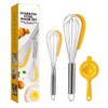 Hoshen 3 Pcs 10 Inchs/13 Inchs Hand Whisk, Egg Separator,