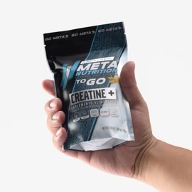 Meta Nutrition Creatina Monohidratada Micronizada Pura. 250gr, 50 Porciones. 100% creatina libre de rellenos, Sin Sabor, Pre-workout.