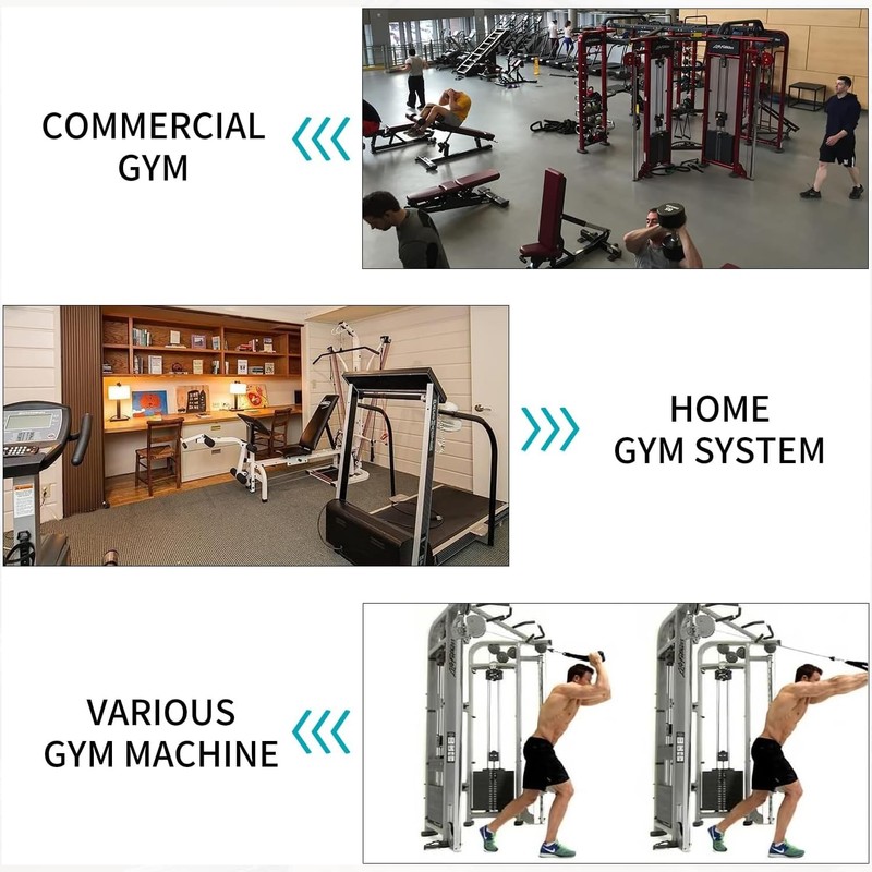 Berufexp Doudle D Hanlde Row, Cable Attachments for Gym, V