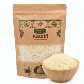 Istanbul Bites Premium Shredded Kataifi Dried Phyllo Dough | 170Gr. (0.38 lb) | Turkish Kadayif for Kunafa, Baklava & Viral Dubai Pistachio Chocolate Bar | Halal, Vegan, Dried And Chopped