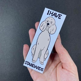 Funny Standard Poodle Magnet, Retro Dog Portrait Kitchen & Office Decor, 2x3" Handmade Magnet (Fridge Cartoon Sturdy Colorful) - Color: Cream