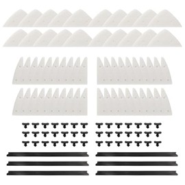 Mitclear Magnet Window Cleaner Replacement Kits - 20 Piece of Large Sponges, 40 Pieces of Small Sponges, 6 Rubber Squeegee Blades, 42 Buckles