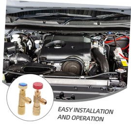 PACKOVE 4pcs Refrigeration Coupling Valves for Automotive Air Conditioner Recharge Safety Valve Adapters for Electric Vehicles Easy Installation Lightweight Design