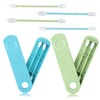 GWAWG 4 PCS Reusable Cotton Buds Reusable Swab Double-Ended Spiral