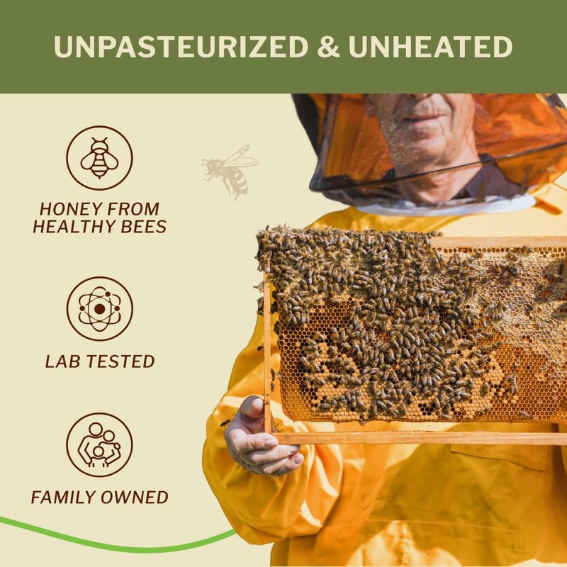 OneRoot Raw Buckwheat Honey – 500g / 17.6oz, Unheated &