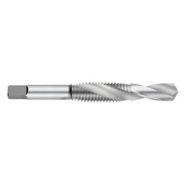 Titan TT70733 High Speed Steel Combination Drill & Tap, 1/2" - 20", 0.367" Shank Diameter, 4-1/16" Overall Length 1-1/8" Drill Length, 0.4580" Drill", 1-3/8" Thread Length