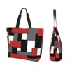 IMPCOKRU Large Tote Bag for Women Reuseable Handbag,Red Black White