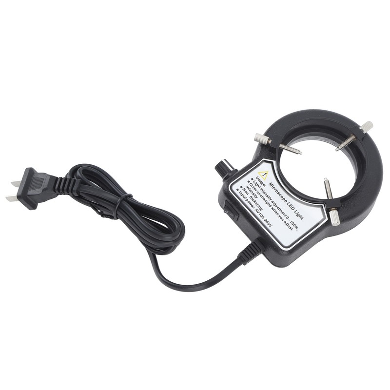 Microscope Ring Light LED Light Source Adjustable Microscope Accessory 100‑240V