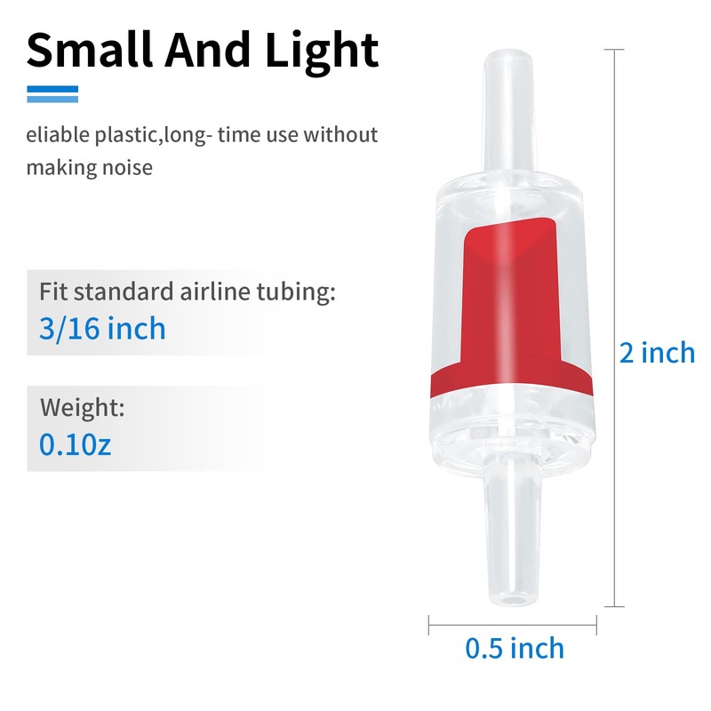 AQUANEAT Aquarium Check Valve, One Way Non Return Valve for
