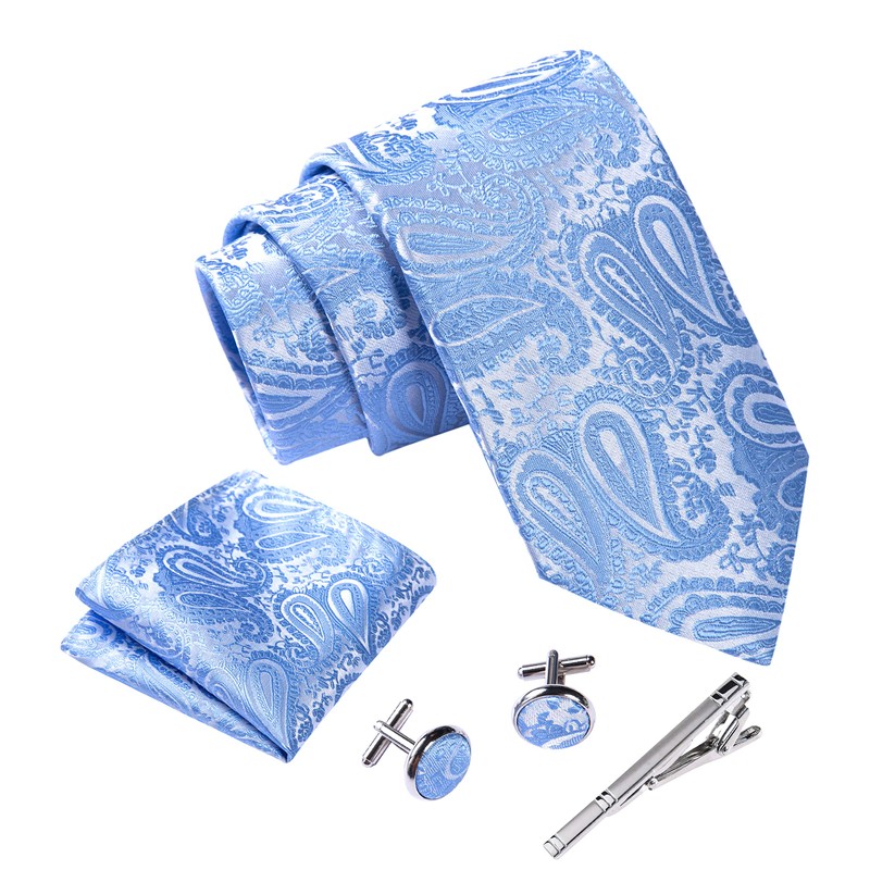 Massi Morino Tie and Pocket Square Set Men incl. Cufflinks,