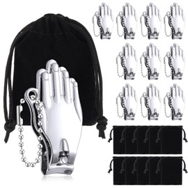 Yaomiao 10 Pack Hand Nail Clippers Set with 10 Pcs Black Gift Bags Gag Gifts Funny Adult Edgy Cool Stuff Gadgets for Men Women Dad Boyfriend Father Husband Friends