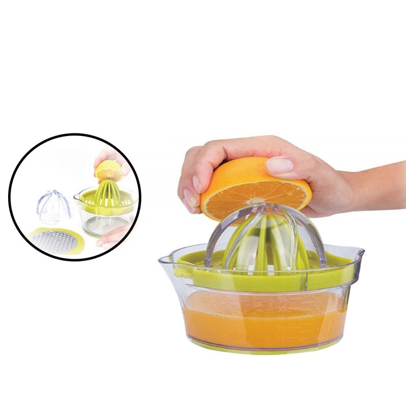 Manual Orange Juicer, Multi-purpose Fruit Squeezer Plastic Measuring Cup for
