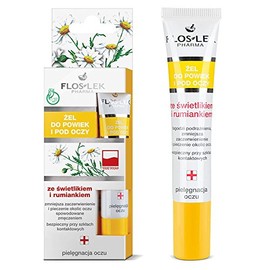 FLOSLEK Deck- und Unteraugen-Gel mit Augenschutz und Champagner, 15 ml